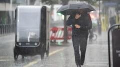 Thunderstorm warnings issued for parts of UK with flash flooding expected